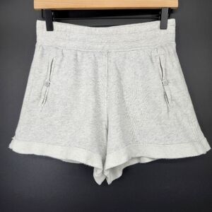 Aerie High Waisted Soul Short Womens XS Light Gray Rolled Hem‎ Athleisure